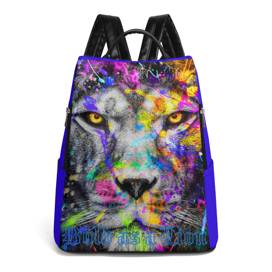 BOLD AS A LION- New Travel PU Daypack Anti-theft Backpack, FREE SHIPPING