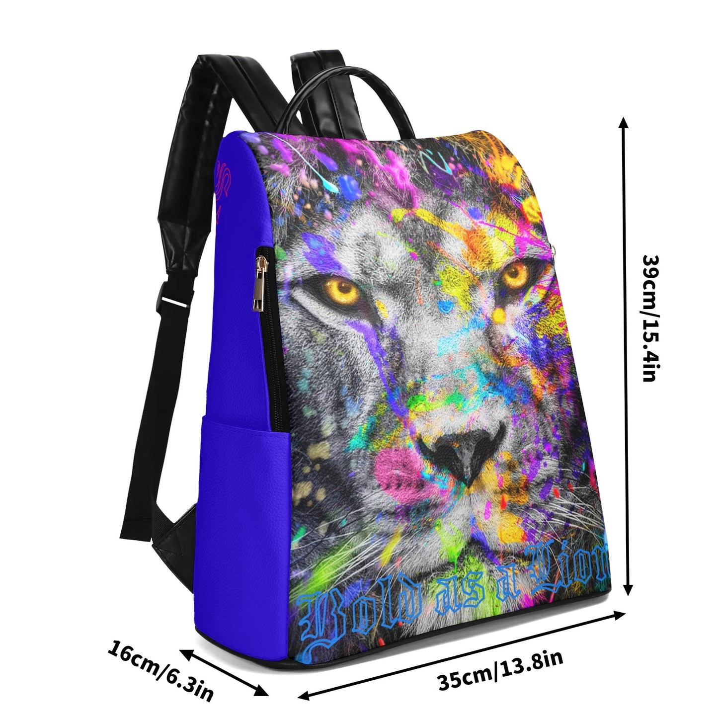 BOLD AS A LION- New Travel PU Daypack Anti-theft Backpack, FREE SHIPPING