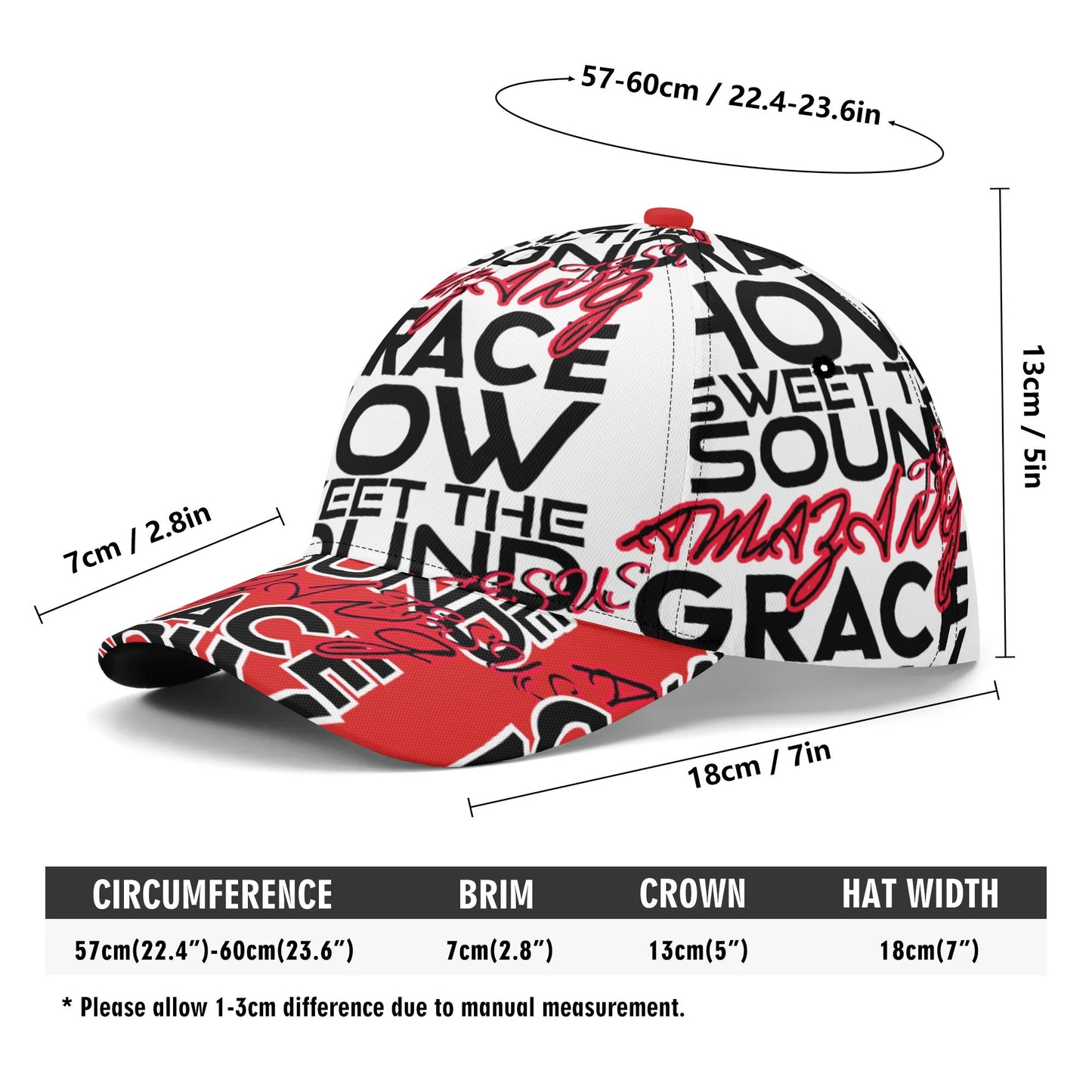 AMAZING GRACE- All-over Print Baseball Cap