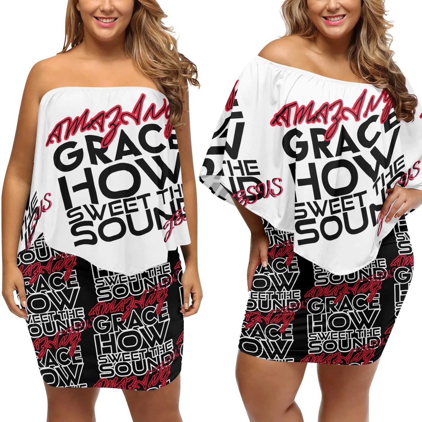 AMAZING GRACE- Womens Off The Shoulder Wrap Dress, FREE SHIPPING