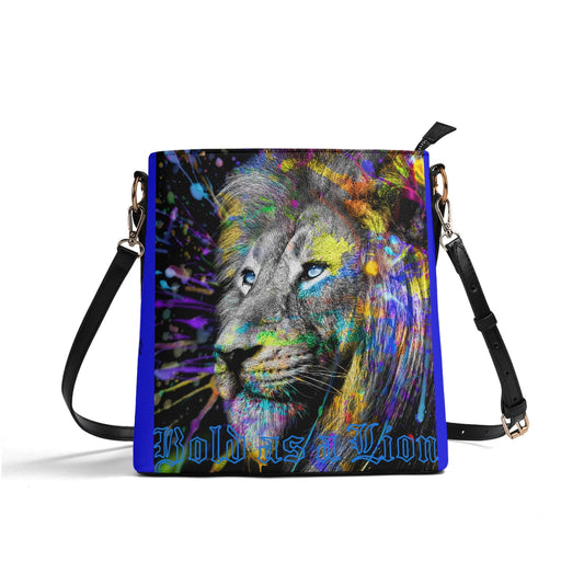 BOLD AS A LION- Womens PU Bucket Bag Shoulder Bag, FREE SHIPPING