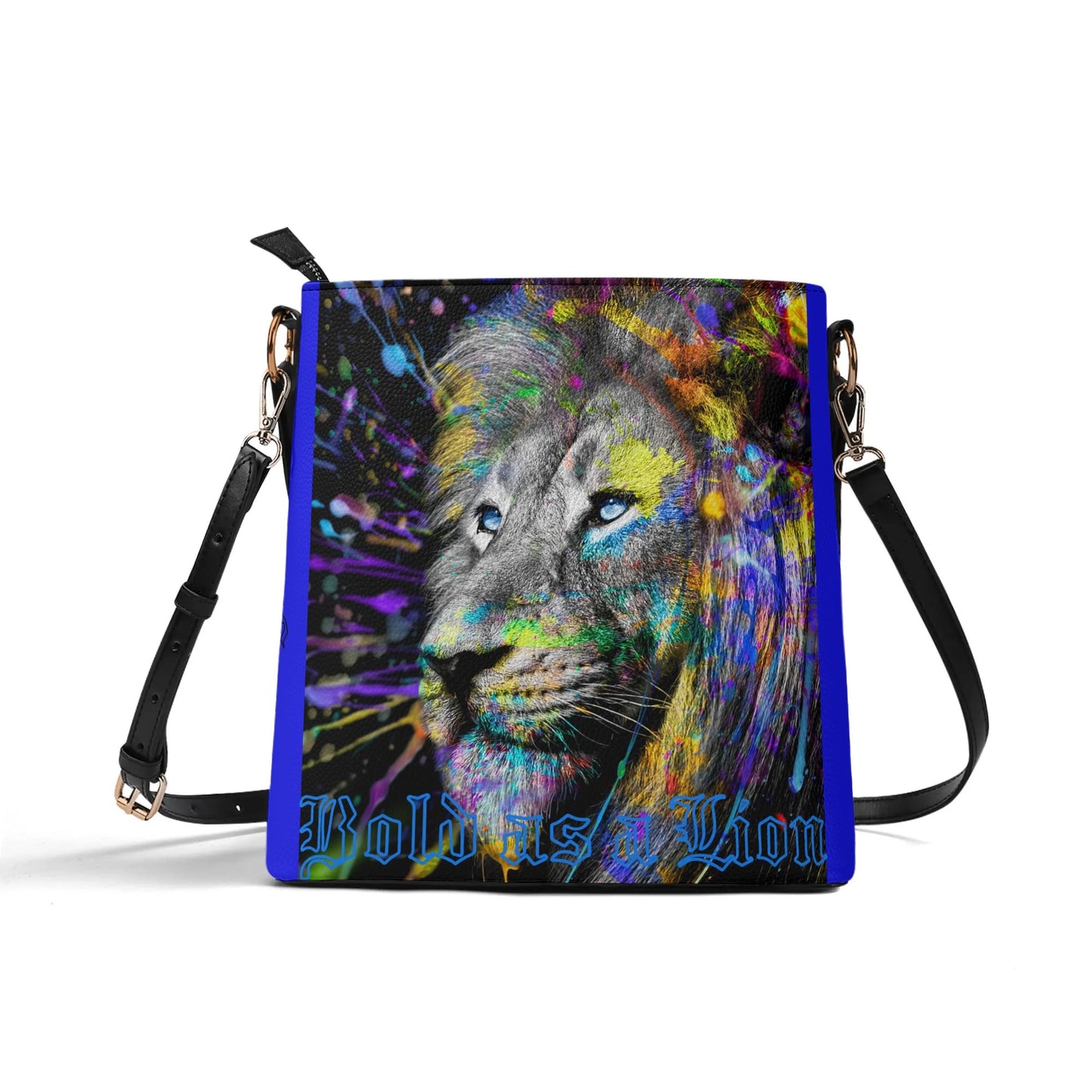 BOLD AS A LION- Womens PU Bucket Bag Shoulder Bag, FREE SHIPPING