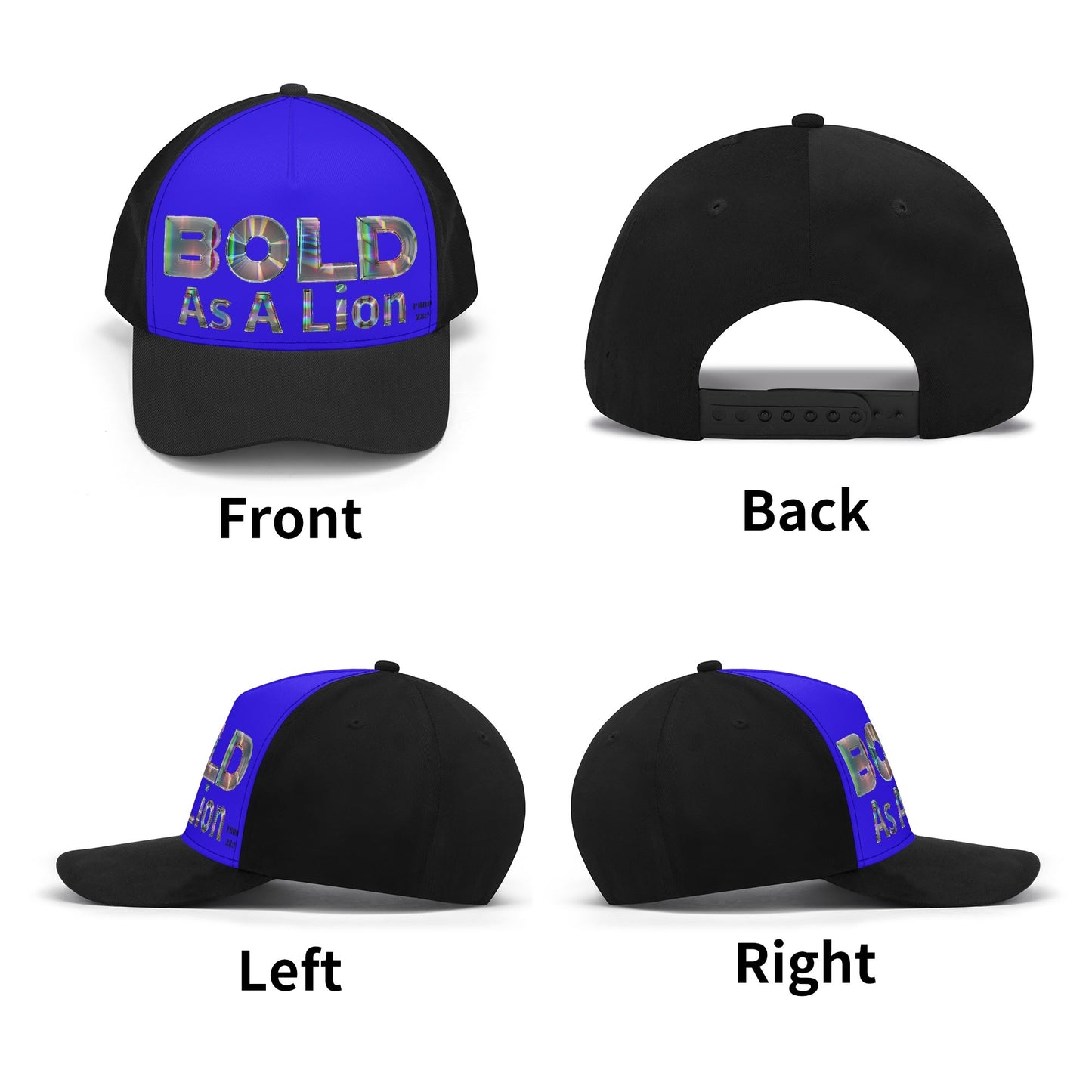 BOLD AS A LION- Front Printing Baseball Cap, FREE SHIPPING