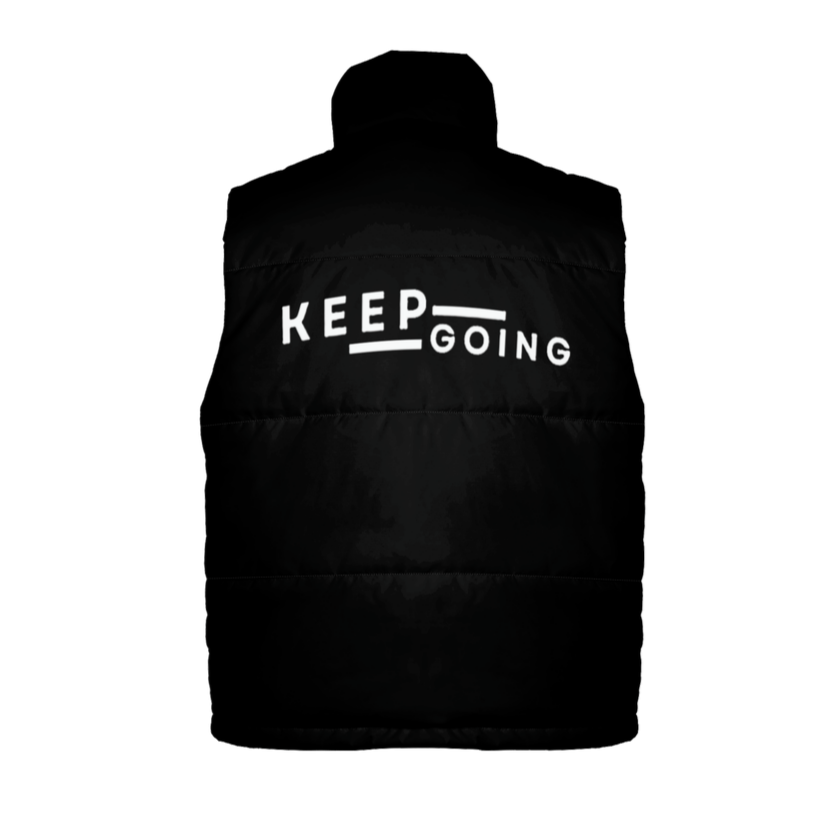 KEEP GOING- Men's Full-Zip Sleeveless Puffer Vest-Lightweight Ecodear