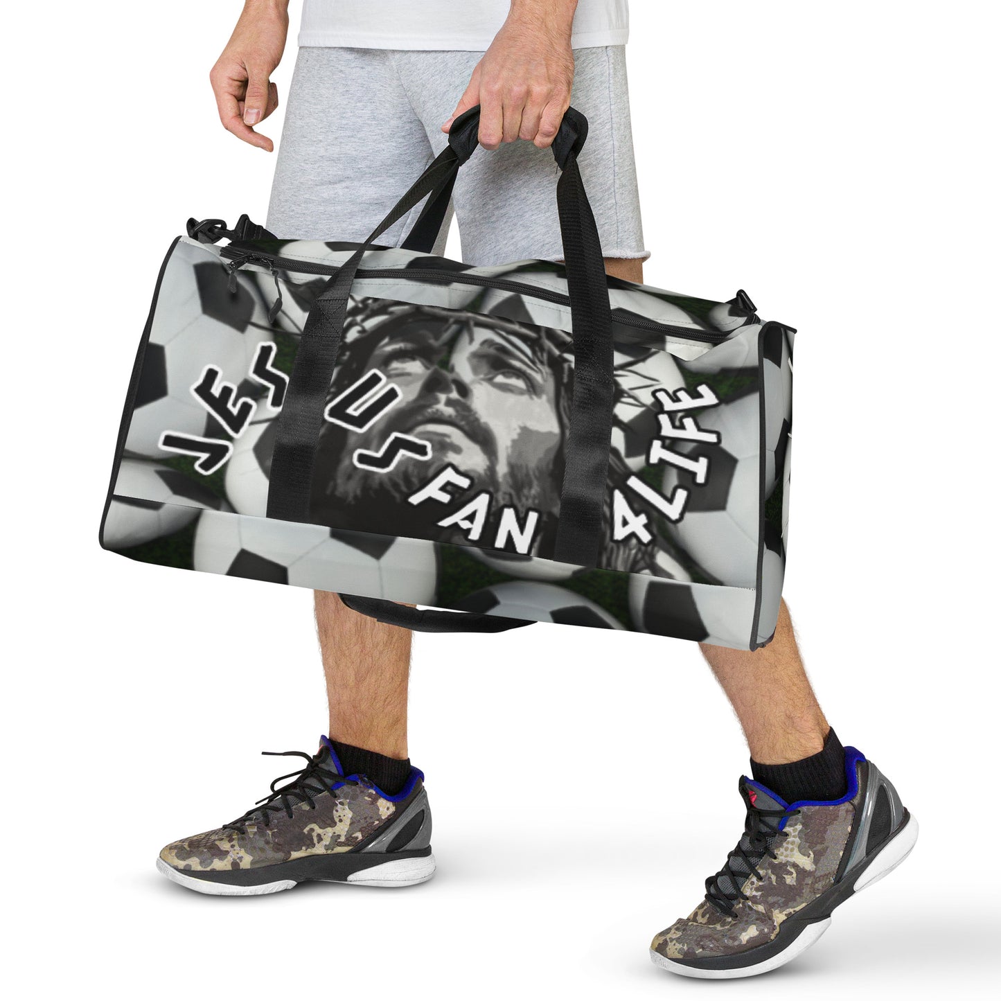 Jesus Fan 4Life- Soccer Duffle bag