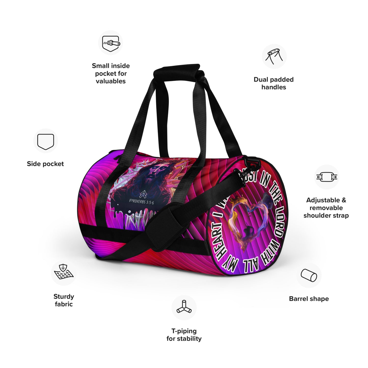 Trust in the Lord- All-over print gym bag