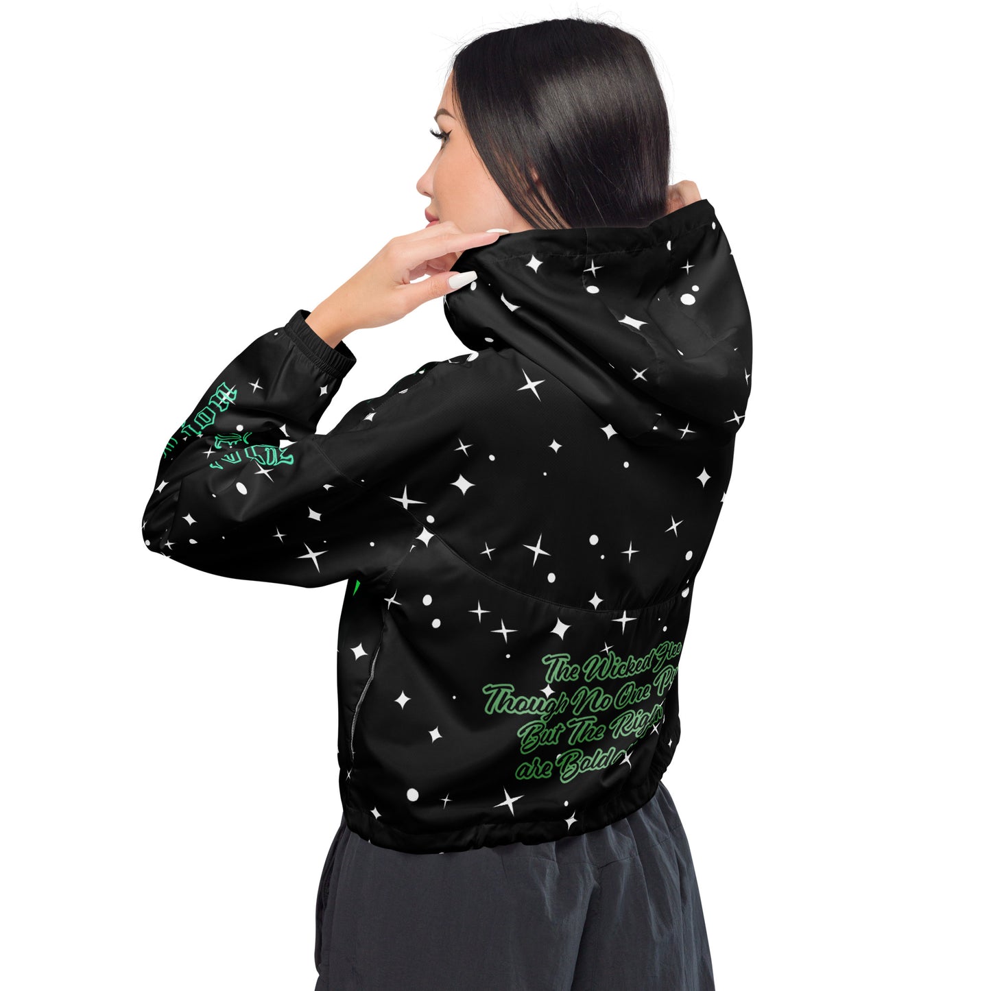 Starry Night- Women’s cropped windbreaker