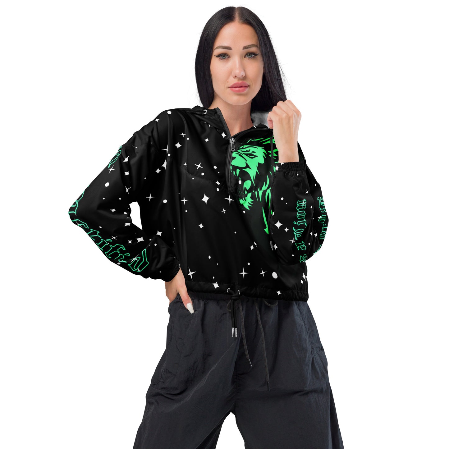 Starry Night- Women’s cropped windbreaker