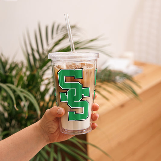 South Side H.S. Clear plastic tumbler