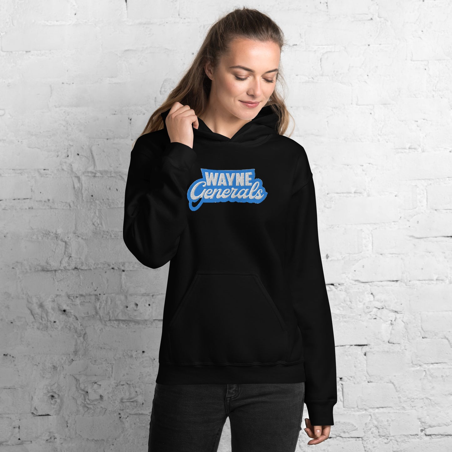 Wayne H.S. Embroidered Front Unisex Hoodie