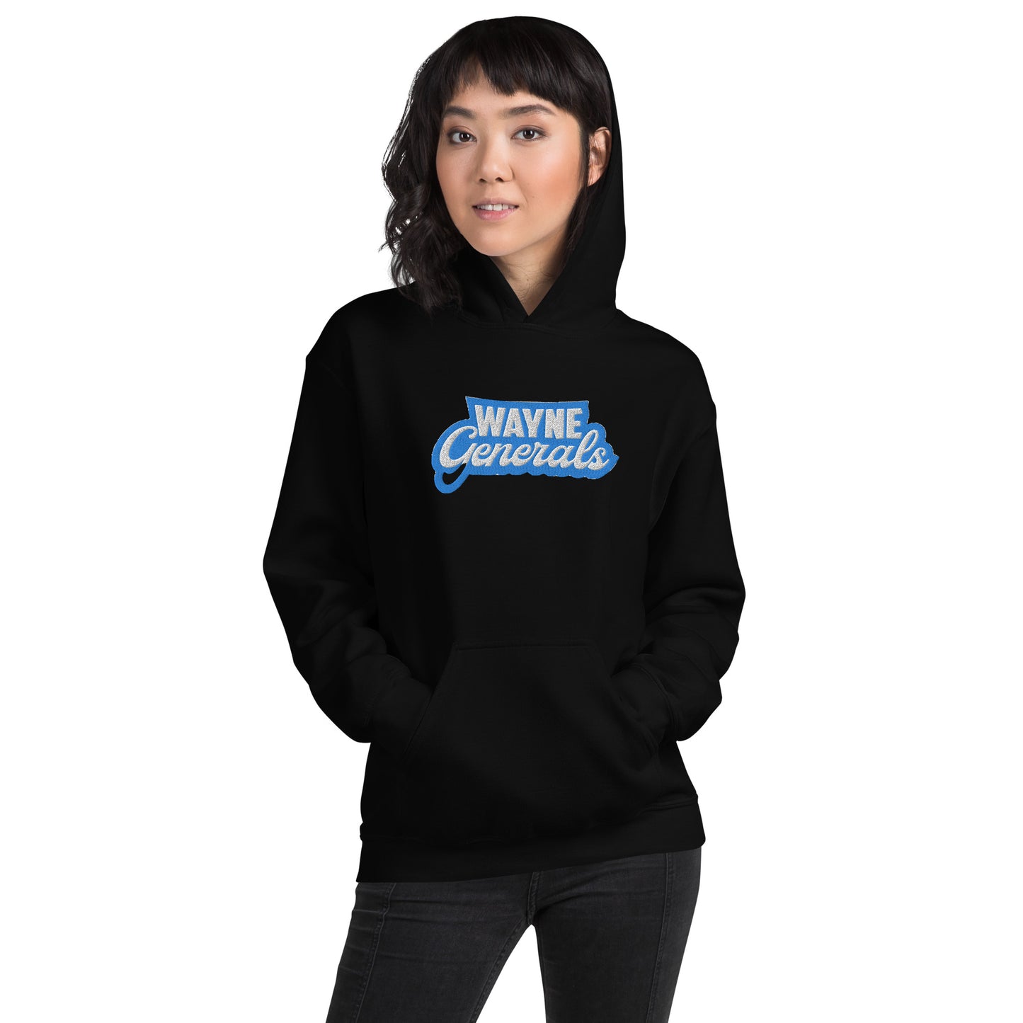 Wayne H.S. Embroidered Front Unisex Hoodie