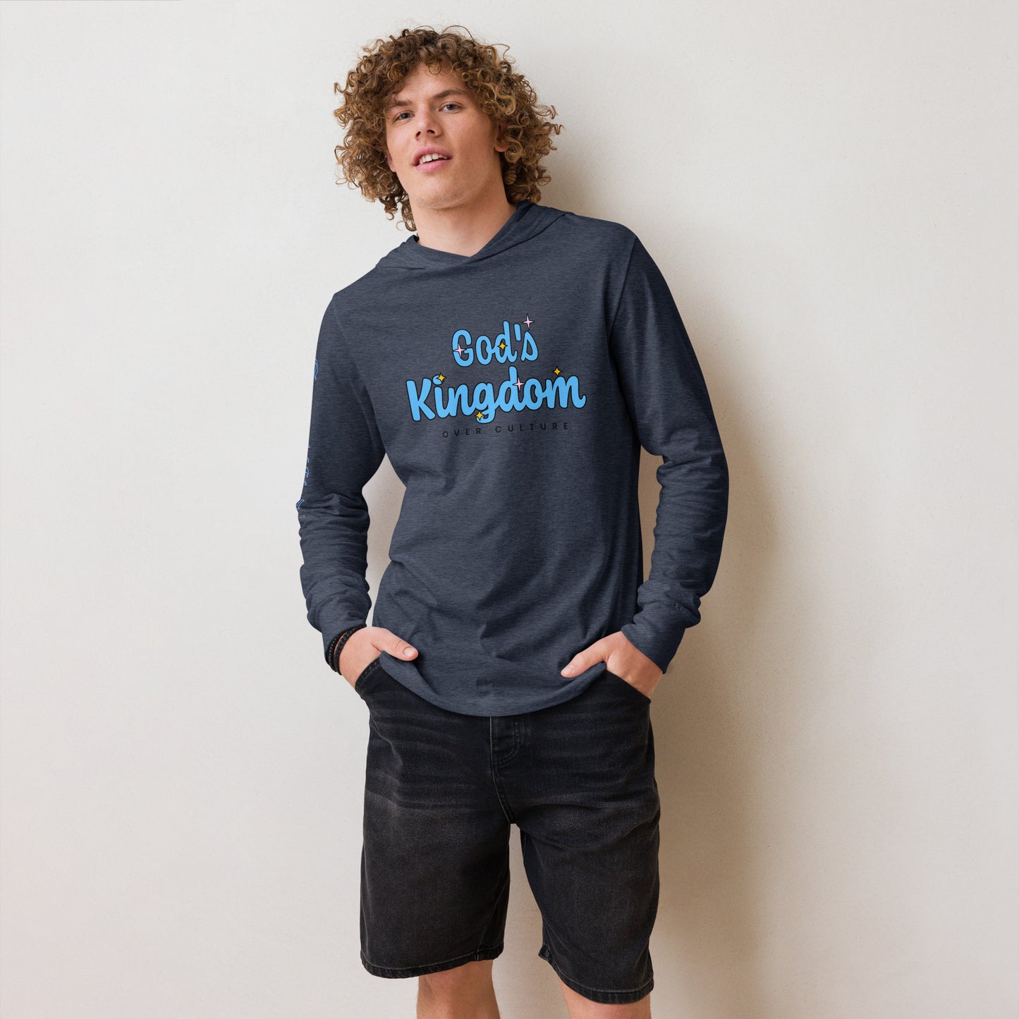 GOD'S KINGDOM OVER CULTURE- Hooded long-sleeve tee