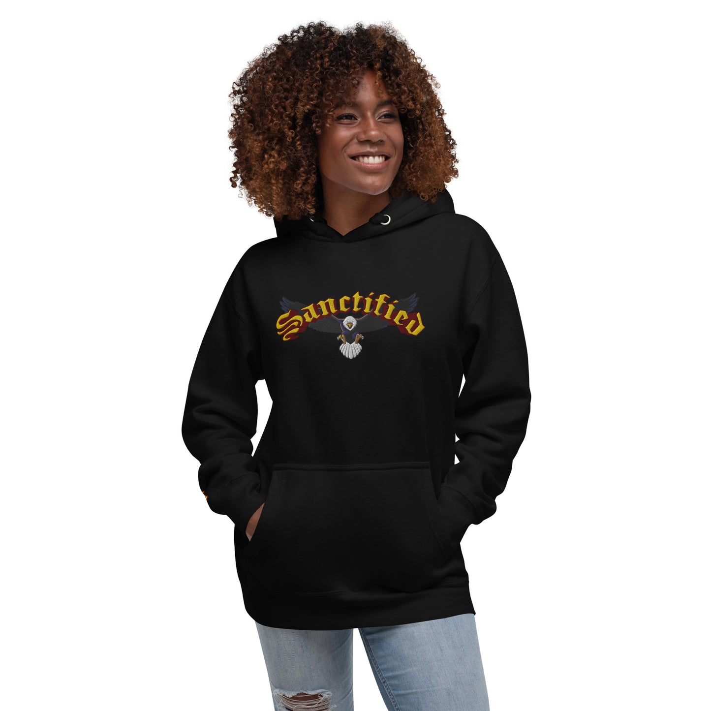 Eagles Wings- EMBROIDERED FRONT Unisex Hoodie