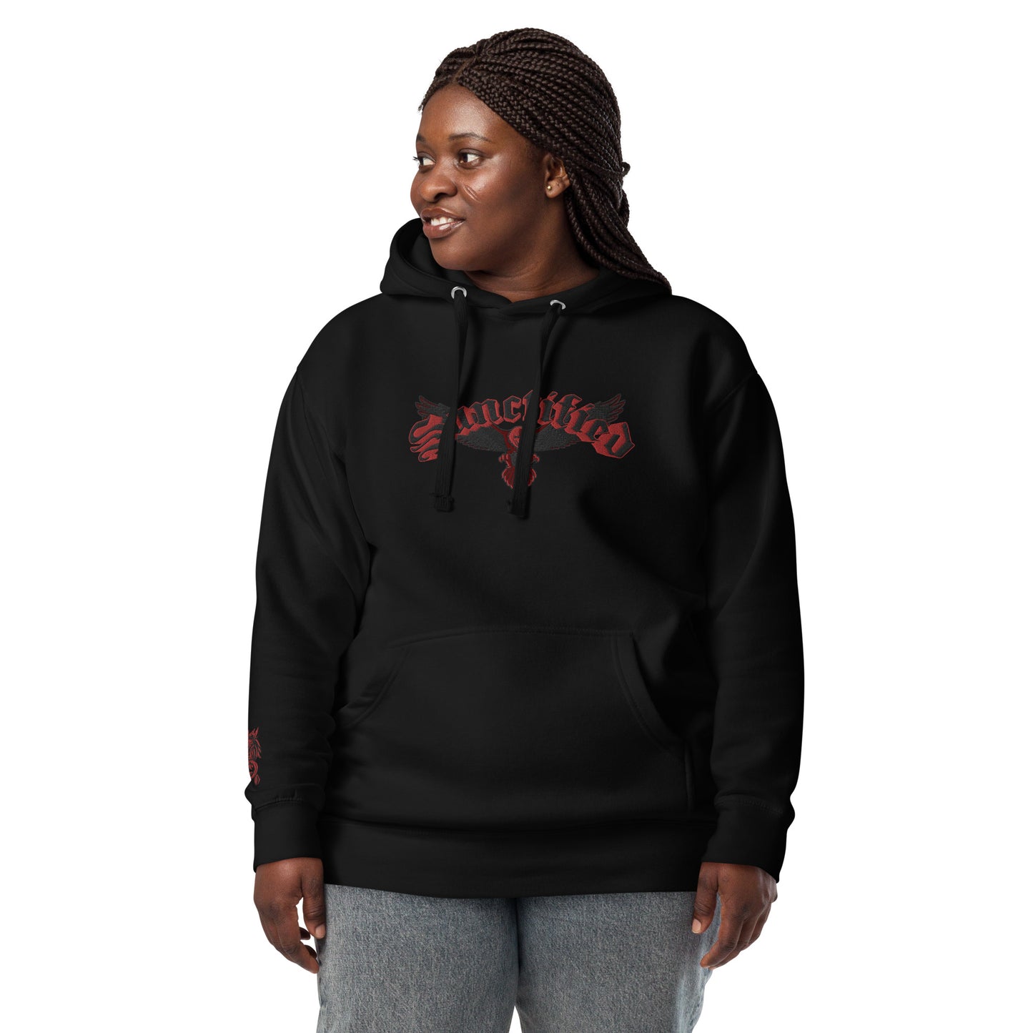 SANCTIFIED SIGNATURE- EMBROIDERED FRONT Unisex Hoodie