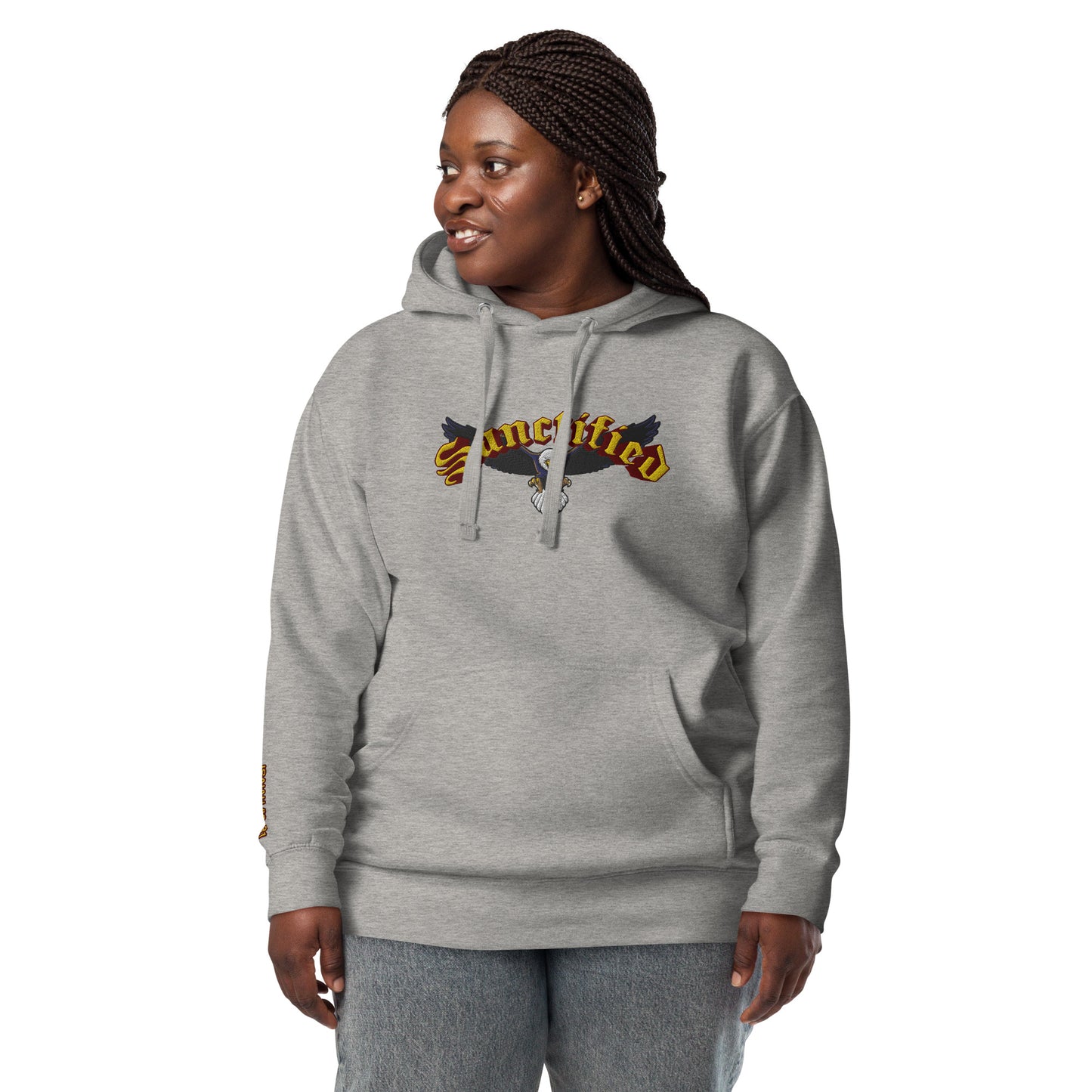 Eagles Wings- EMBROIDERED FRONT Unisex Hoodie