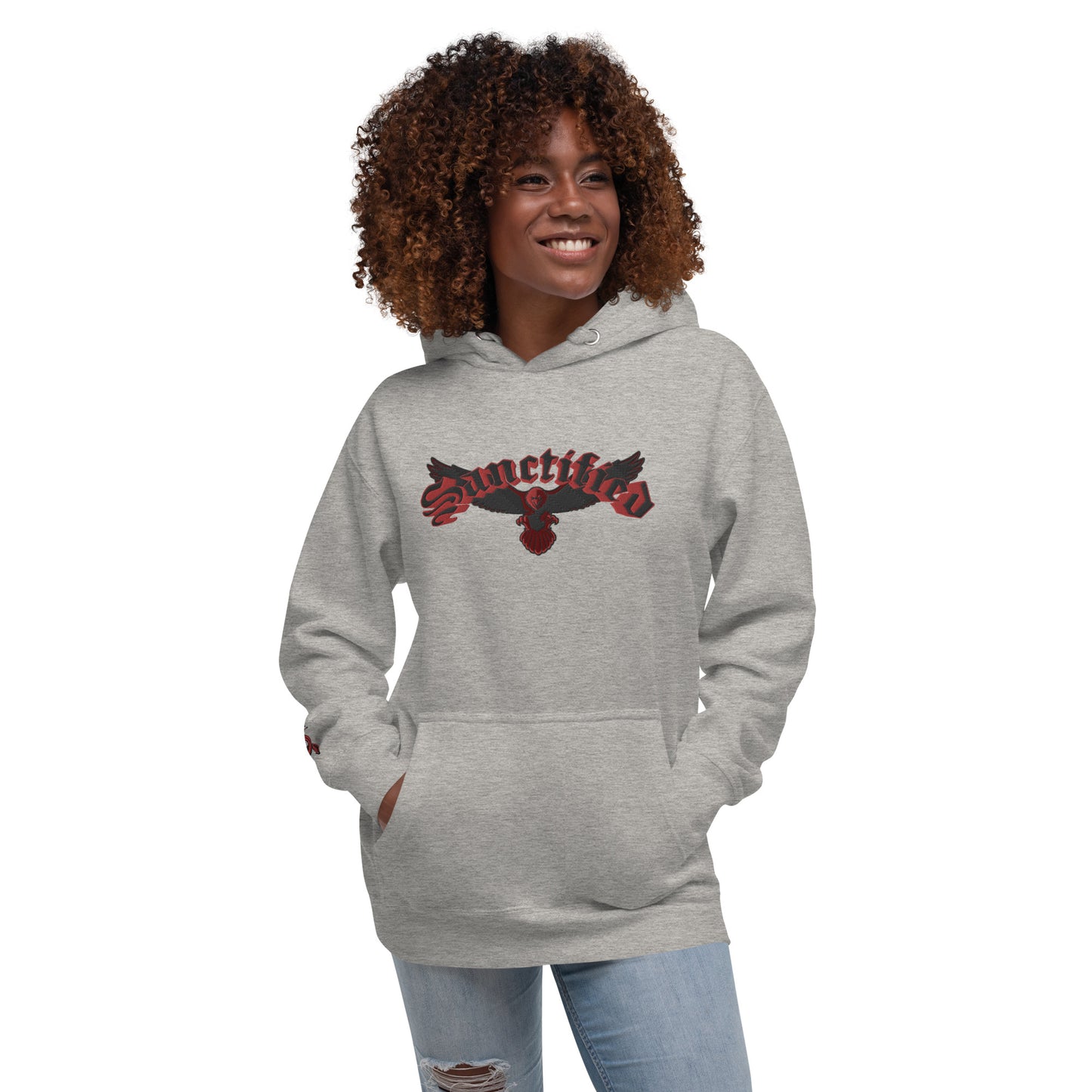 SANCTIFIED SIGNATURE- EMBROIDERED FRONT Unisex Hoodie