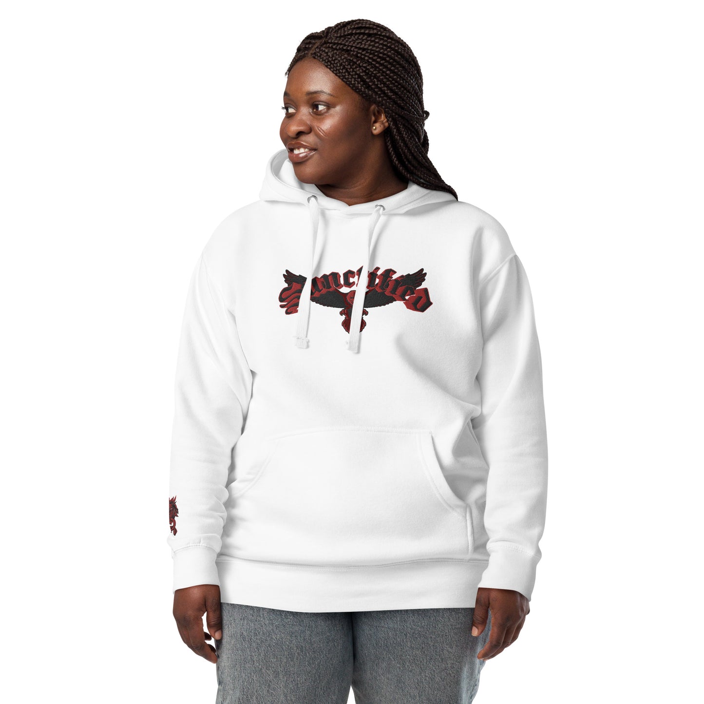 SANCTIFIED SIGNATURE- EMBROIDERED FRONT Unisex Hoodie