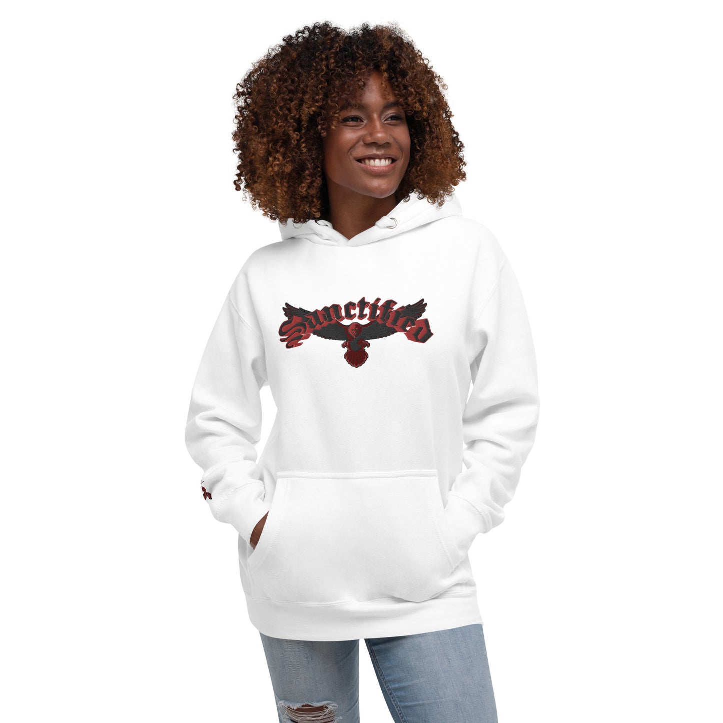 SANCTIFIED SIGNATURE- EMBROIDERED FRONT Unisex Hoodie