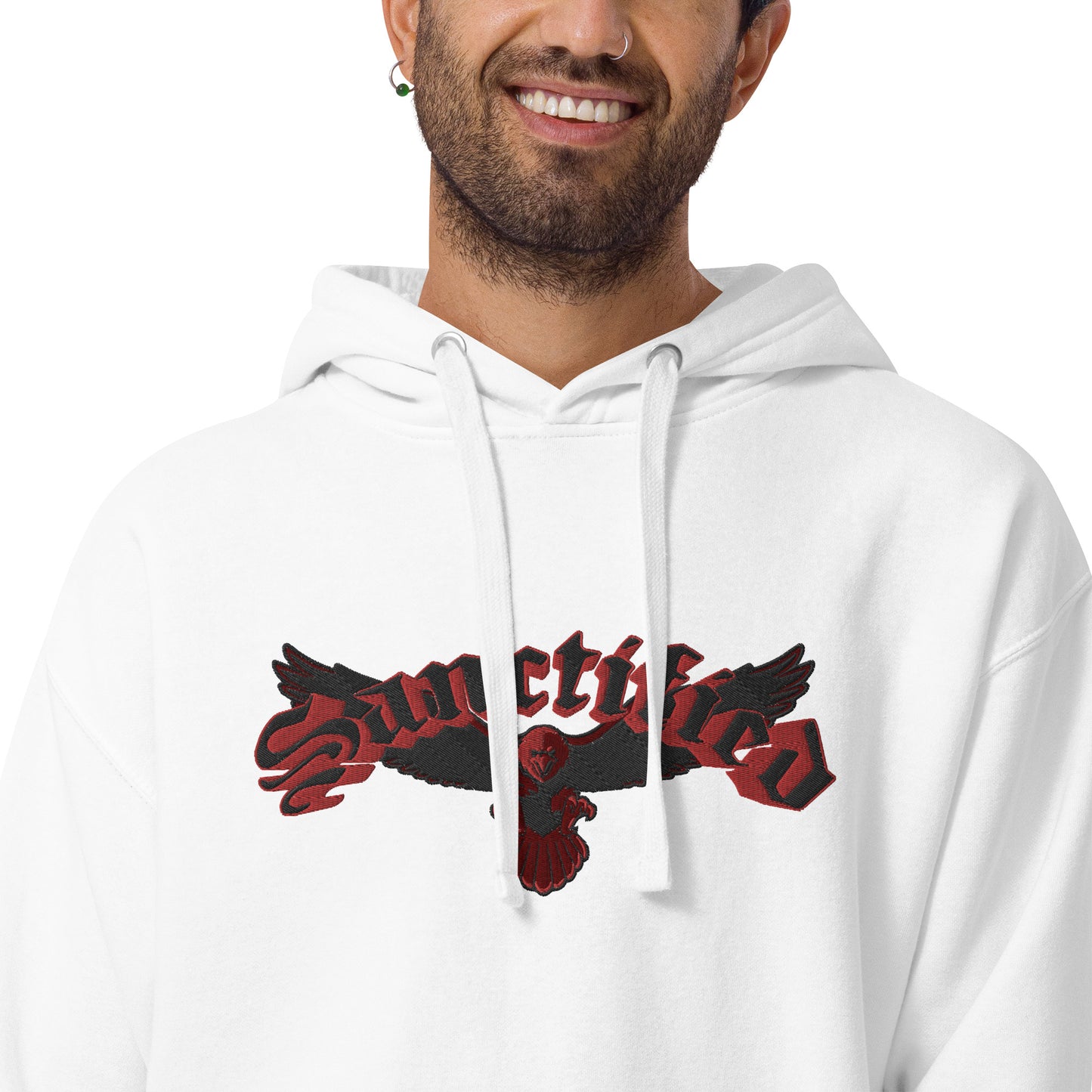 SANCTIFIED SIGNATURE- EMBROIDERED FRONT Unisex Hoodie