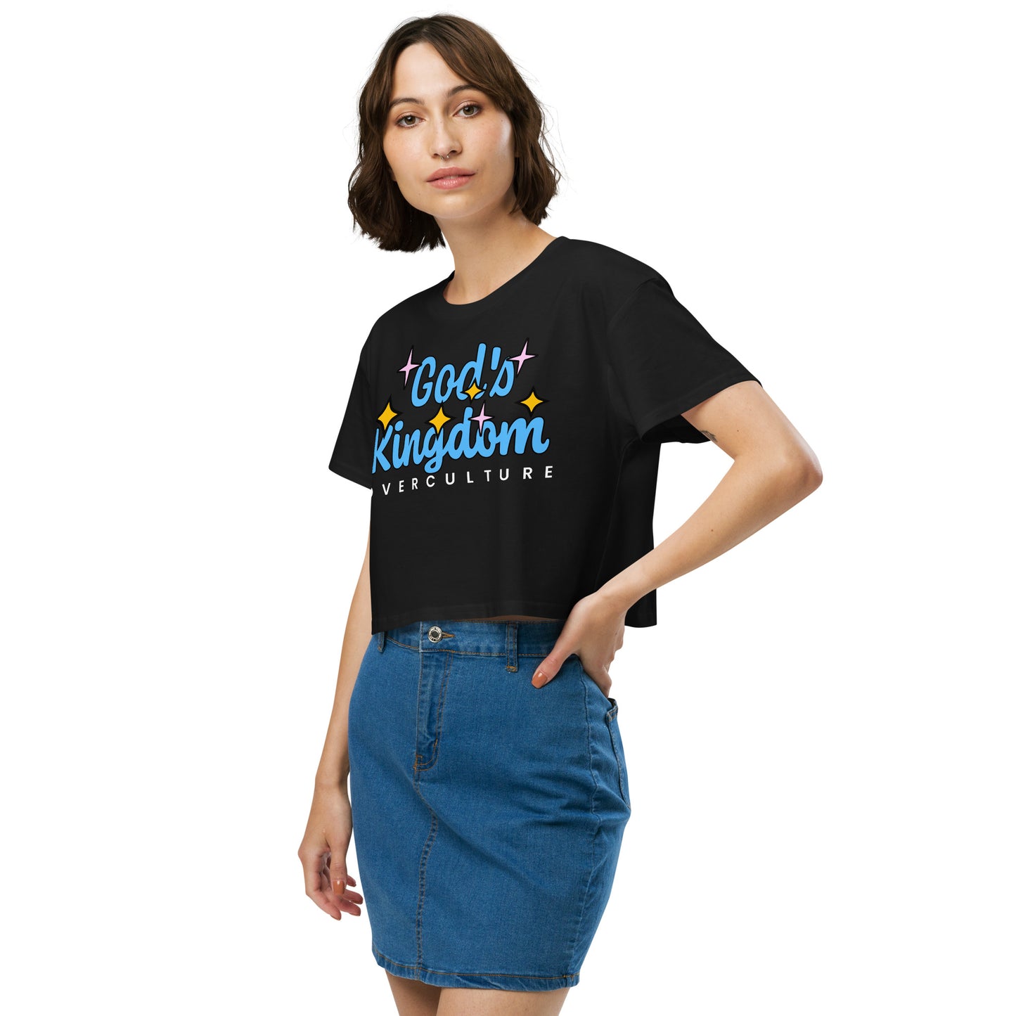 GOD'S KINGDOM OVER CULTURE- Women’s crop top