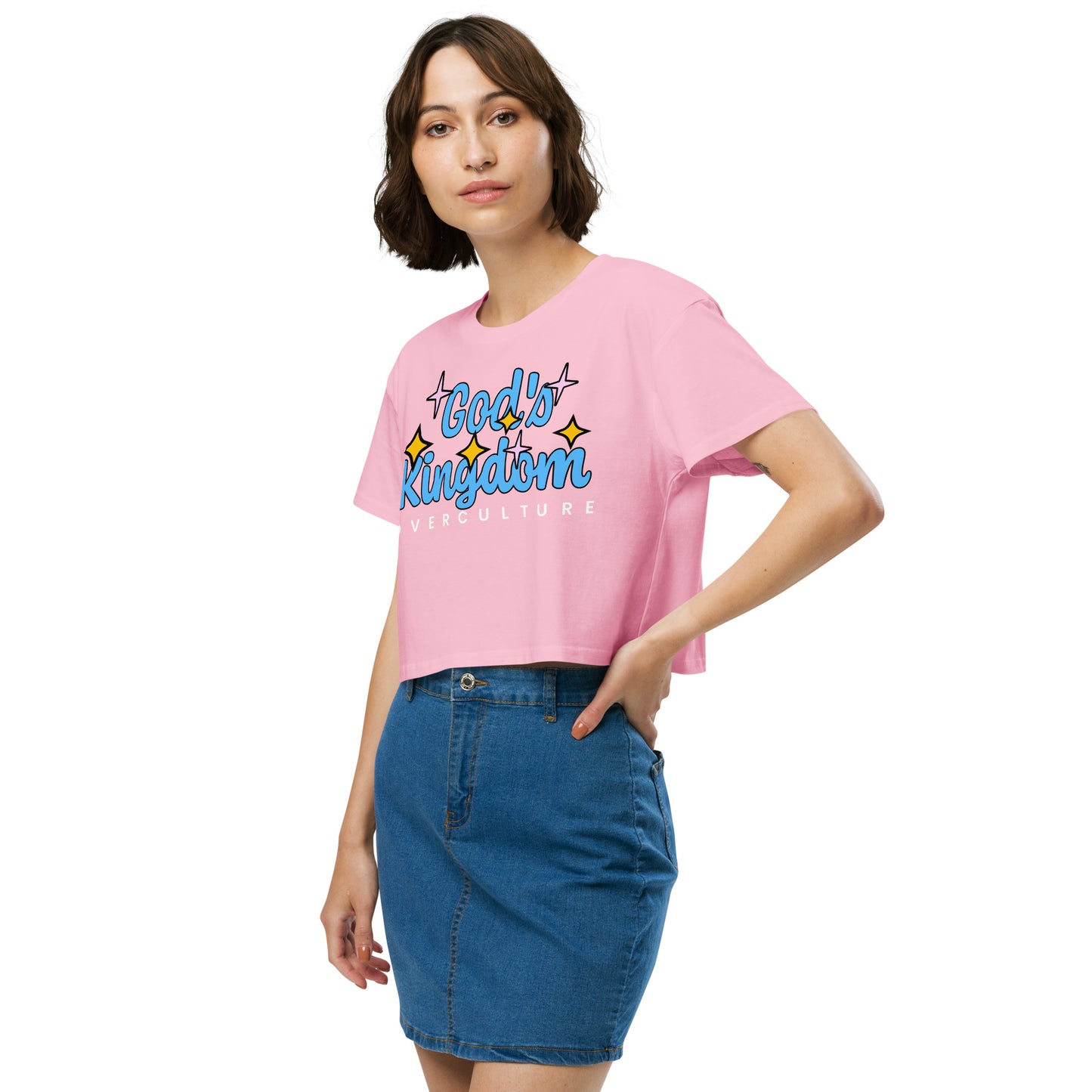 GOD'S KINGDOM OVER CULTURE- Women’s crop top