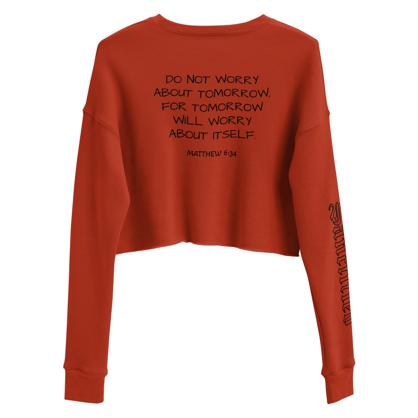 DO NOT WORRY- Crop Sweatshirt